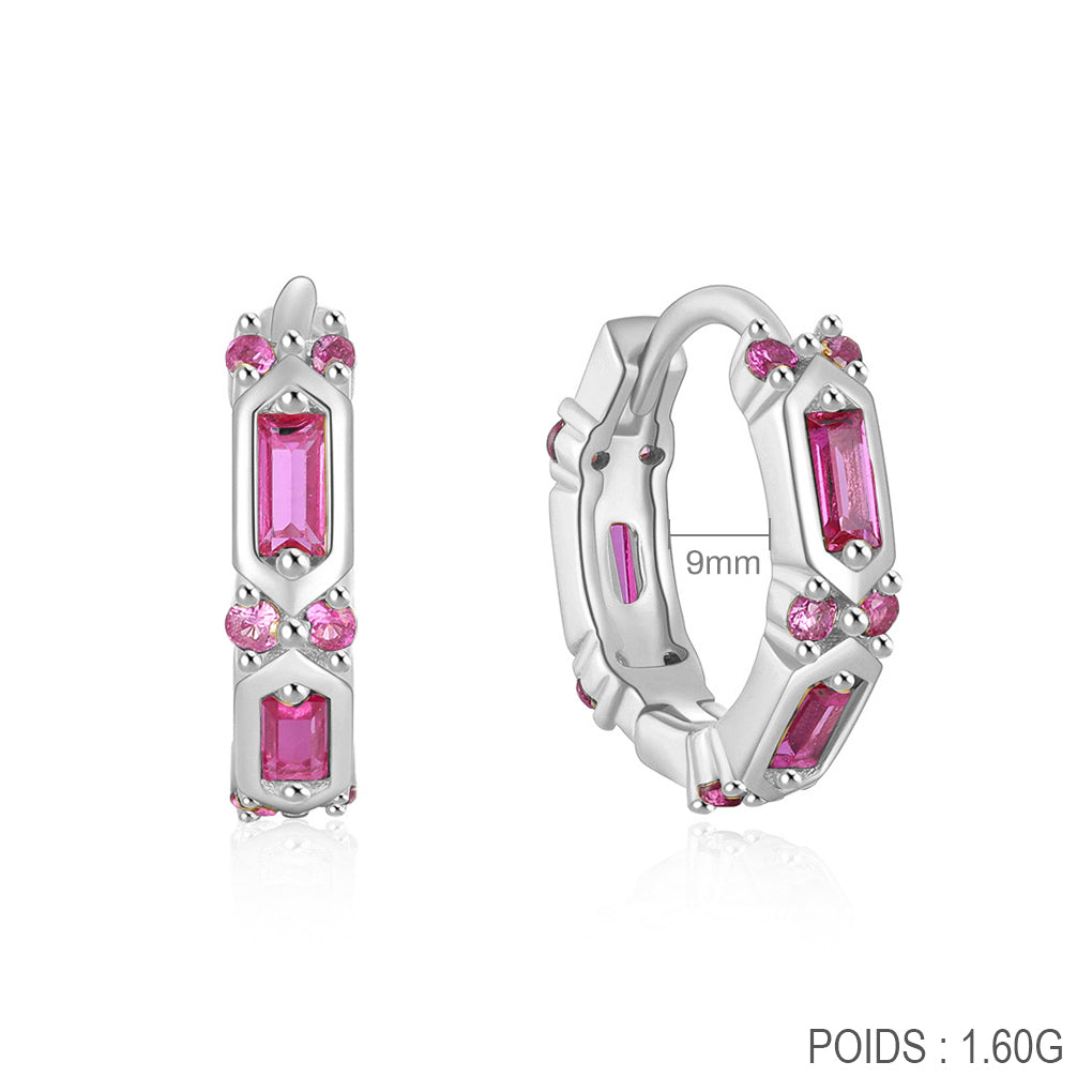 Boucles d'oreilles Cassy rose