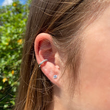 Charger l'image dans la galerie, Puces cubic zirconium en argent rhodié 925/000