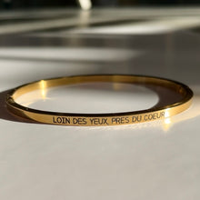 Charger l'image dans la galerie, Bracelet jonc en acier doré à personnaliser