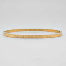 Charger l'image dans la galerie, Bracelet jonc à message en acier doré