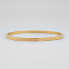 Charger l'image dans la galerie, Bracelet jonc à message en acier doré