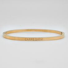 Charger l'image dans la galerie, Bracelet jonc à message en acier doré