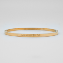 Charger l'image dans la galerie, Bracelet jonc à message en acier doré