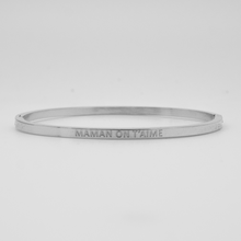 Charger l'image dans la galerie, Bracelet jonc à message en acier