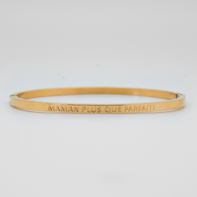 Charger l'image dans la galerie, Bracelet jonc à message en acier doré