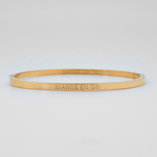 Charger l'image dans la galerie, Bracelet jonc à message en acier doré