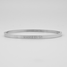 Charger l'image dans la galerie, Bracelet jonc à message en acier