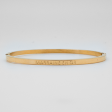 Charger l'image dans la galerie, Bracelet jonc à message en acier doré