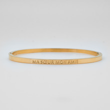 Charger l'image dans la galerie, Bracelet jonc à message en acier doré