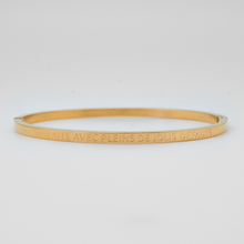 Charger l'image dans la galerie, Bracelet jonc à message en acier doré