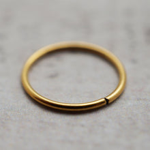 Charger l'image dans la galerie, Piercing anneau nez simple- Acier PVD Or