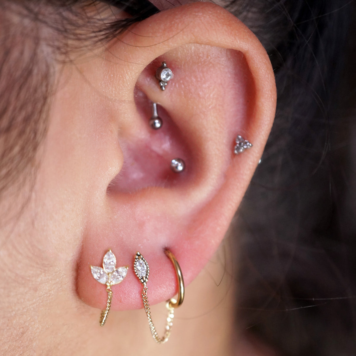 Bijoux piercings d'oreilles