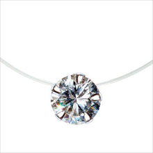 Charger l&#39;image dans la galerie, Collier invisible en argent 925 avec cubic zirconium
