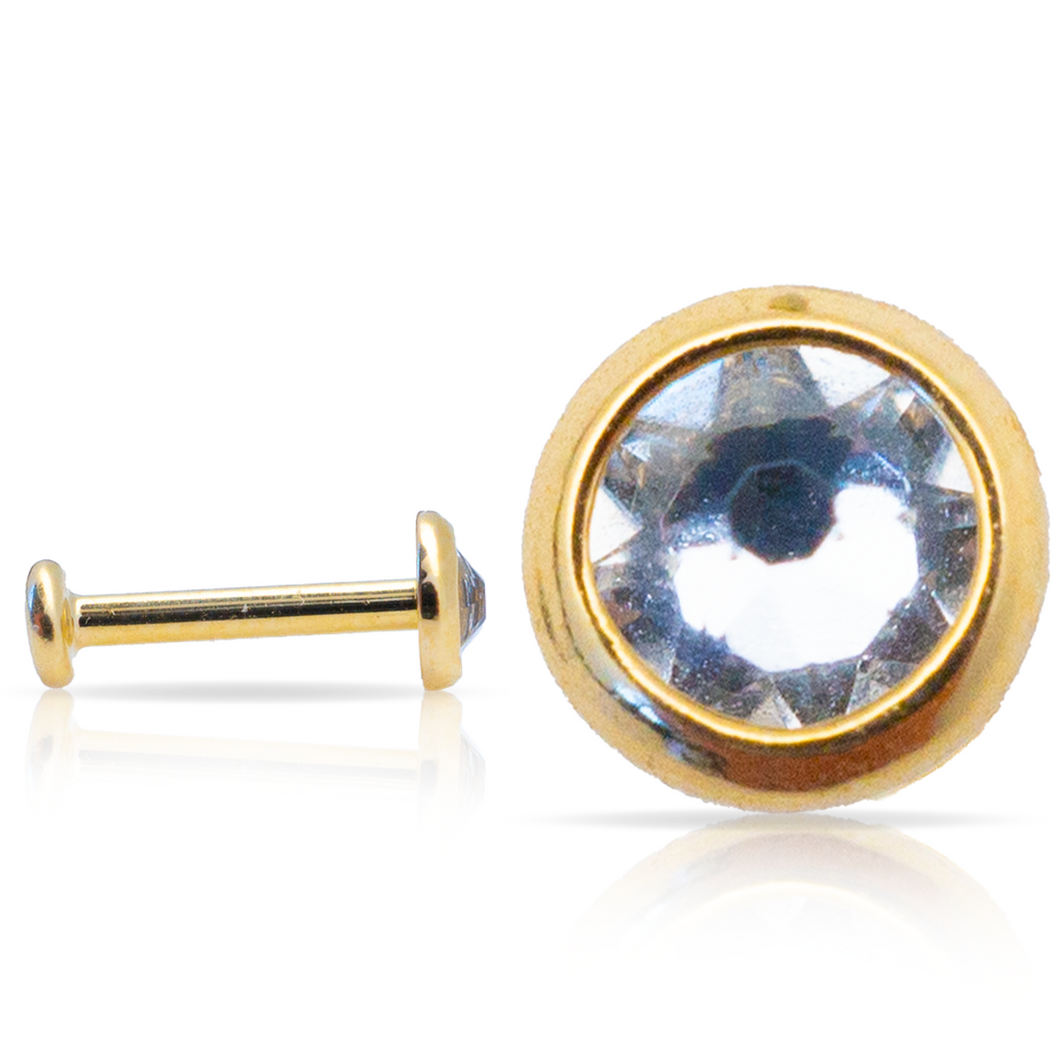 Labret ROND en or 18 KT (750/000)