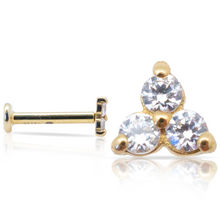 Charger l&#39;image dans la galerie, Labret TRIO en or 18 KT (750/000)
