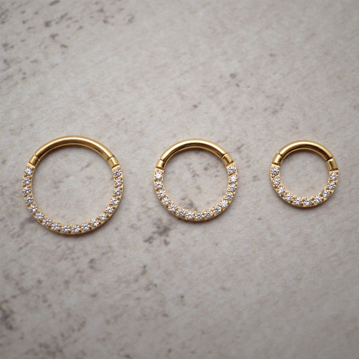 Clicker MAYA en 1,2mm avec oxyde de zirconium - Acier L316 PVD Gold